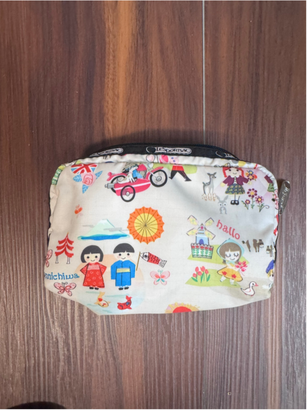 Women's LeSportsac Disney It's a Small World Cosmetic Bag, One Size, Beige